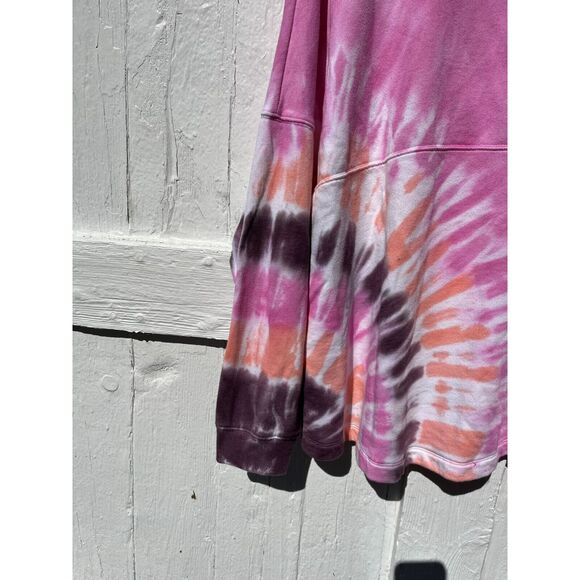 Victoria's Secret Pink Women's L Tie Dye Sweatshirt Hoodie y2k Hippie Boho - Picture 5 of 12